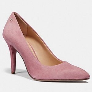 NIB Coach Addie pink suede heels